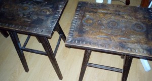 Brâncovenești geschnitzte Holzstühle mit Tisch