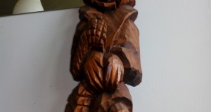 Norwegische geschnitzte Holzstatue 50 cm Troll