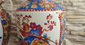 Bemalte japanische Porzellanvase