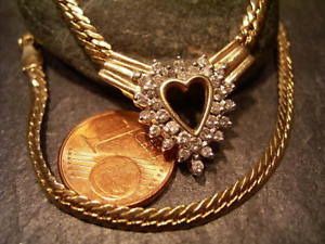 14k Gold Halskette mit Diamanten 0,50ct netten Diskont
