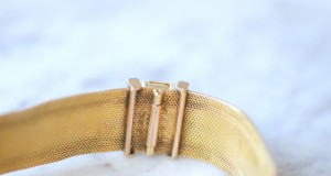 antikes Goldarmband mit Citrin und französischen Diamanten