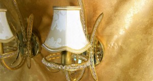 Versailles Luxus Messing Set Messing vergoldet goldenen Kristall Vintage Frankreich