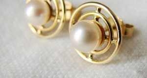 Victorian 18K Gold Ohrringe mit Perlen Deutschland